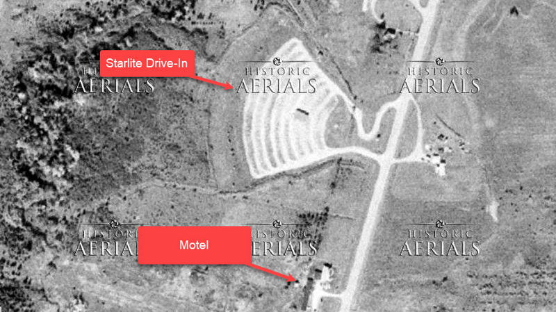 Starlite Drive-In Theatre - 1975 Aerial